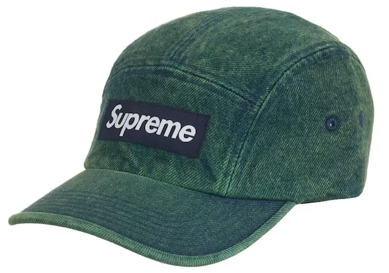 Supreme Denim Camp Cap (SS23) Overdyed Green