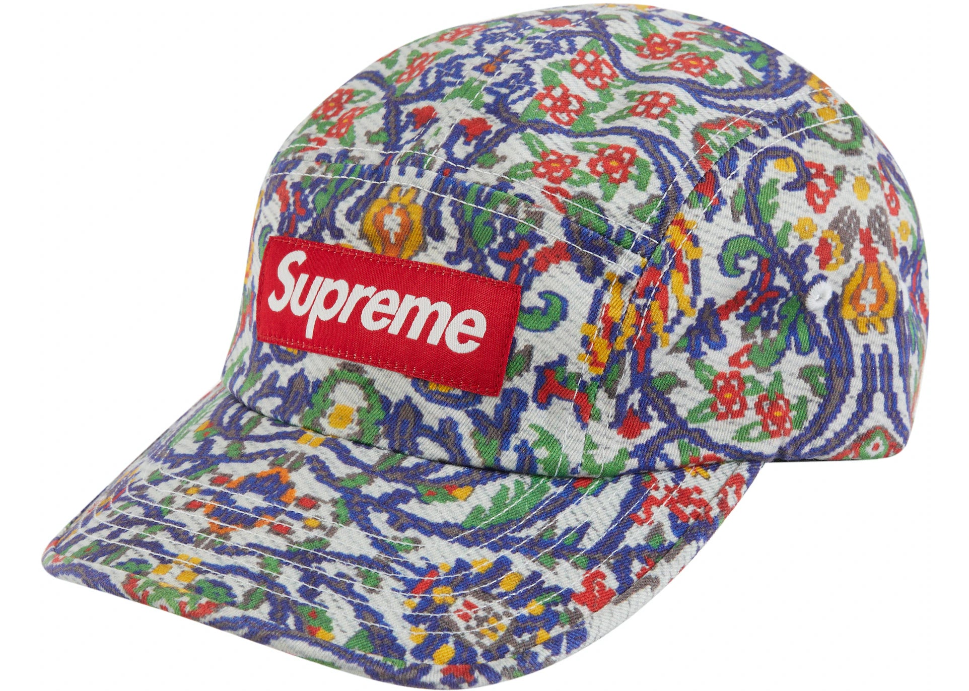 Supreme Washed Chino Twill Camp Cap (SS23) Tapestry