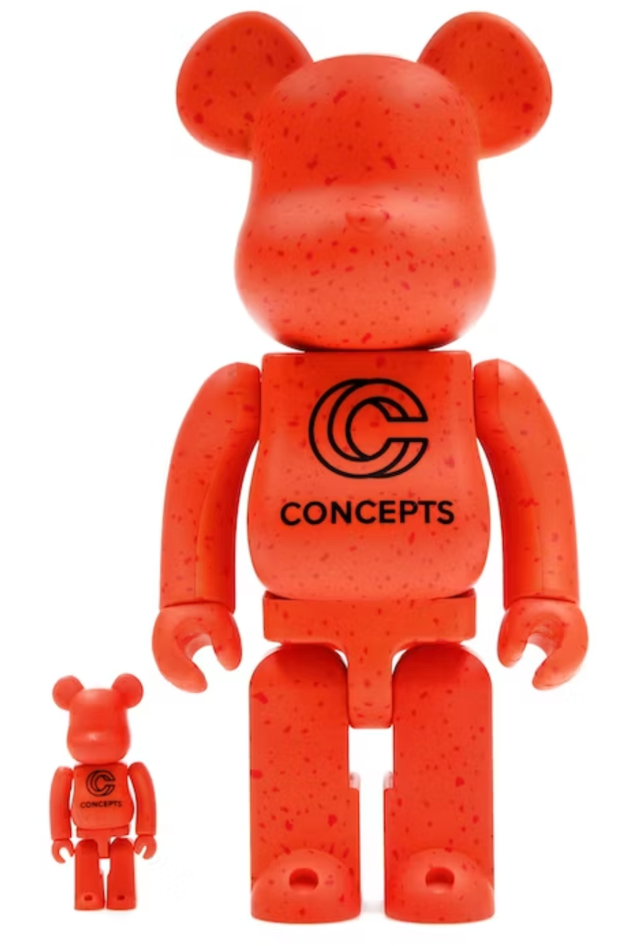 Bearbrick x Concepts Orange Lobster 100% & 400% Set - US