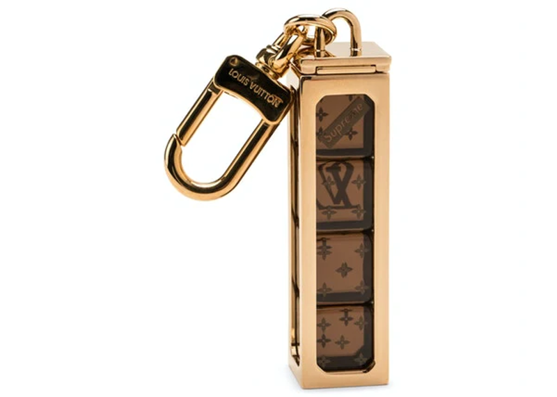 Louis Vuitton x Supreme Dice Key Chain Red in Silver with Silver - US