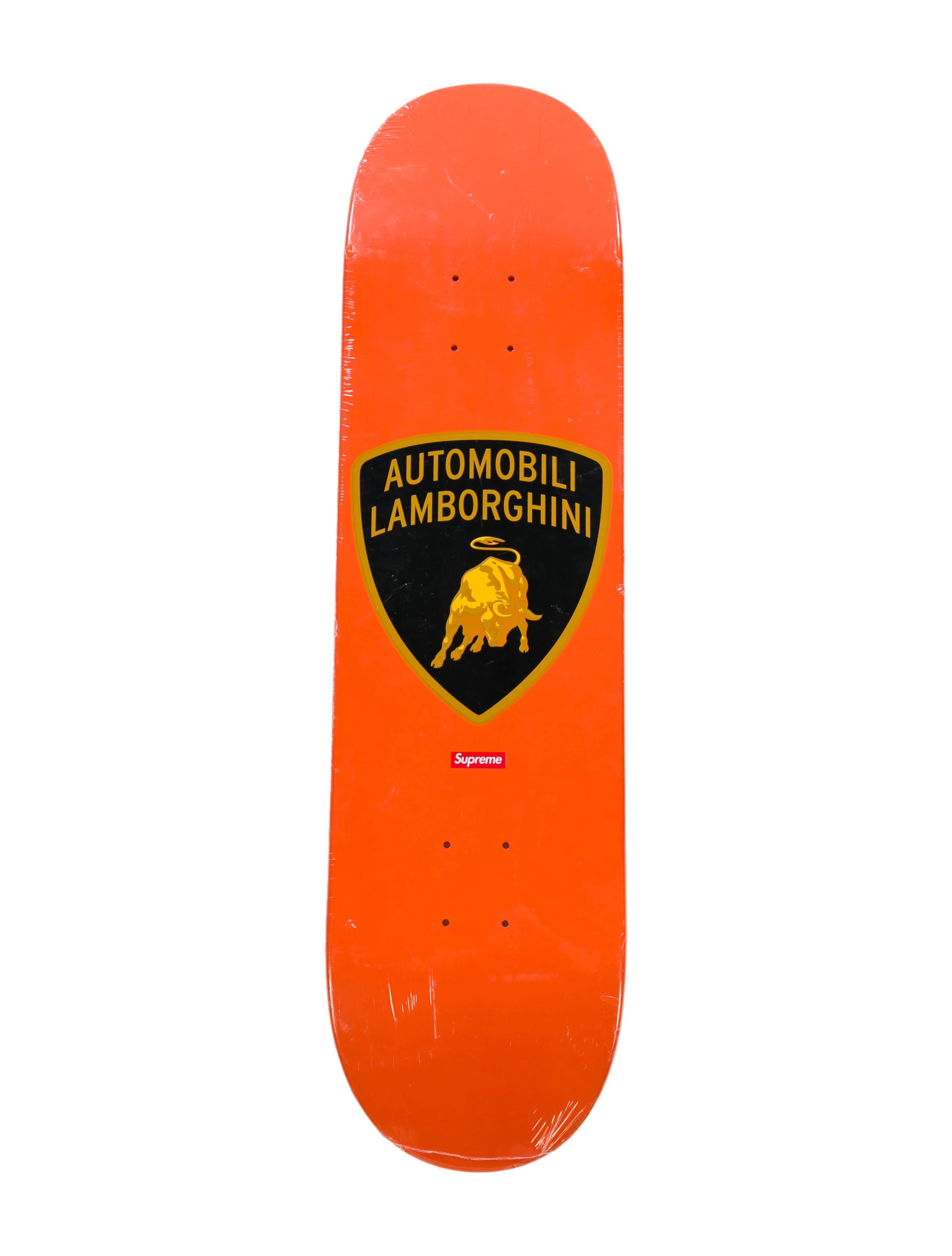 supreme lamborghini skateboard orange