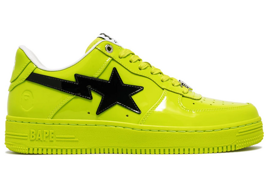 A Bathing Ape Bape Sta 2 Yellow Patent