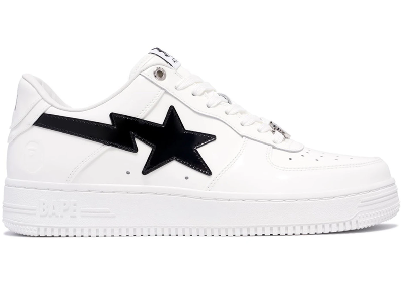 A Bathing Ape Bape Sta 2 White Patent