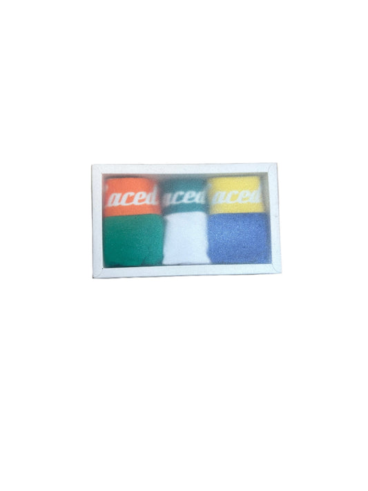 Laced Script Boxers (3 Pack) Green / White / Blue