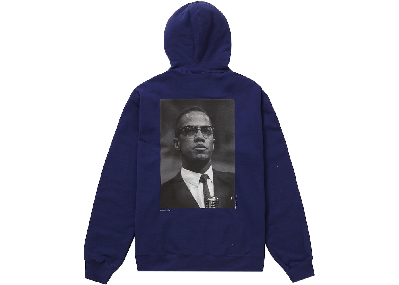 Supreme Roy DeCarava Malcolm X Hooded Sweatshirt Washed Navy