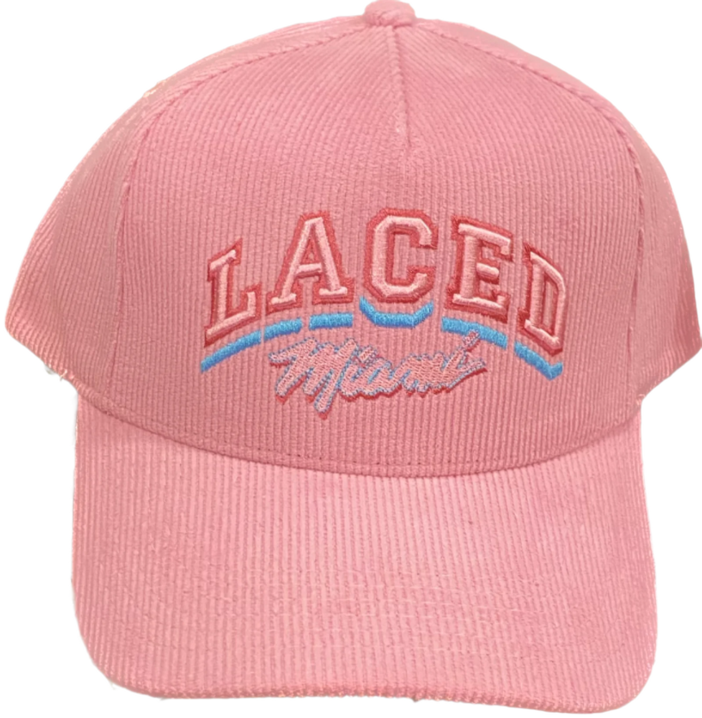 Laced 2023 Miami Snapback Pink Corduroy