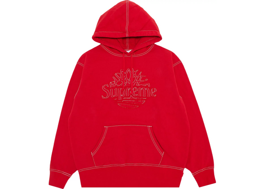 Supreme x Timberland Hooded Sweatshirt Red