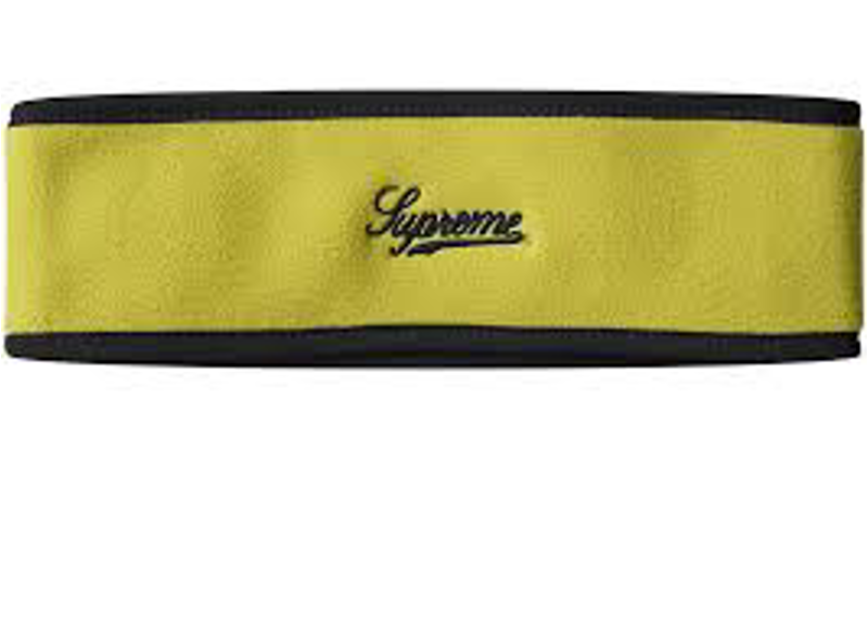 Supreme Polartec Logo Headband Sulphur