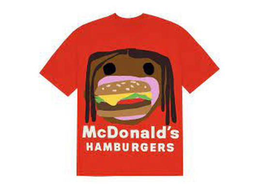 Travis Scott x CPFM 4 CJ Burger Mouth T-shirt red
