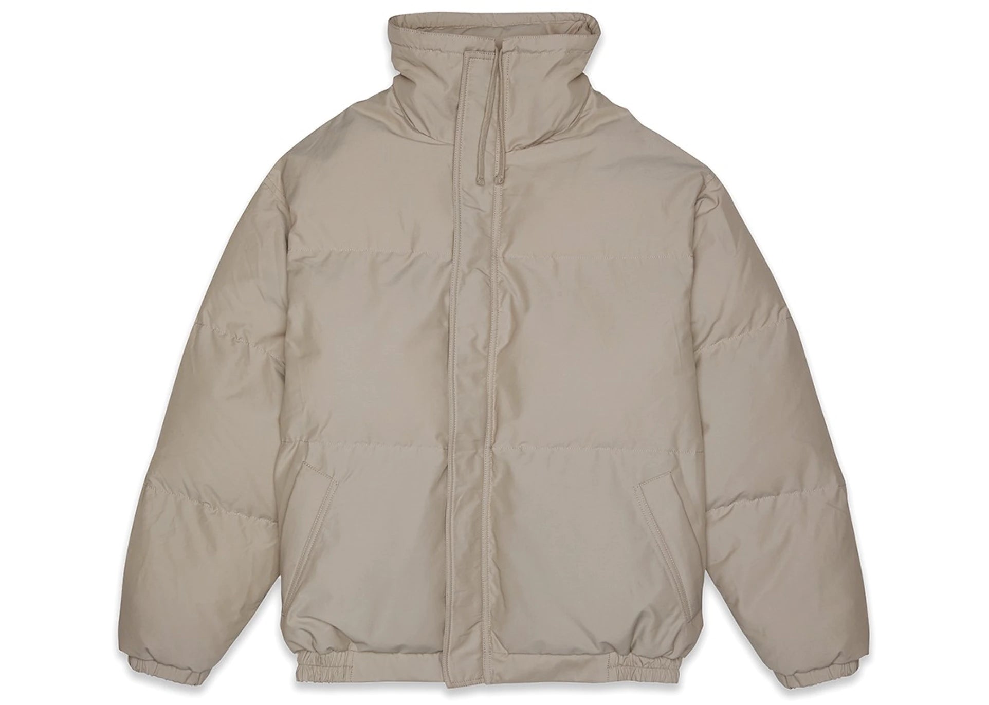 Fear of God Essentials Puffer Jacket Taupe – Laced Quality Garment ...
