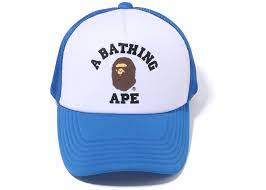 BAPE College Logo Mesh Cap Blue
