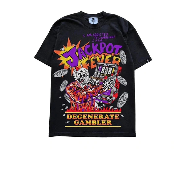 Warren Lotas Jackpot Fever Black T-Shirt