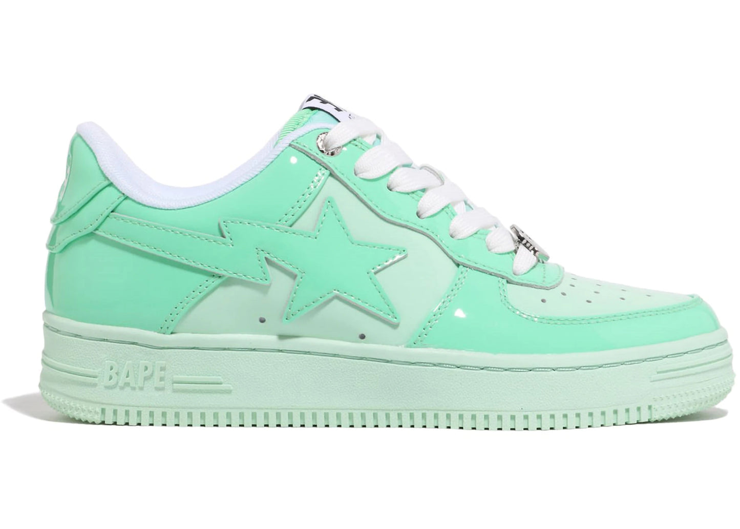 A Bathing Ape Bape Sta Patent Leather Colors Ladies Green
