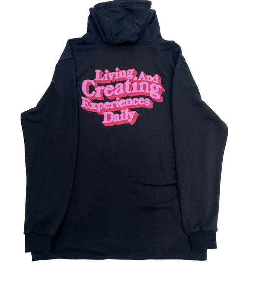 Laced Acronym Hoodie Black/Pink