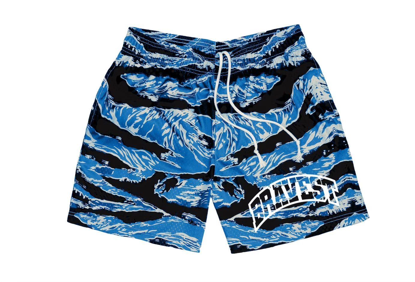 Bravest Studios Logo Blue Tiger Camo Shorts