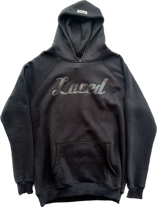 Laced Elements Collection Hooded Sweatshirt Black