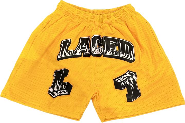 Laced Le Flame Varsity Short Yellow