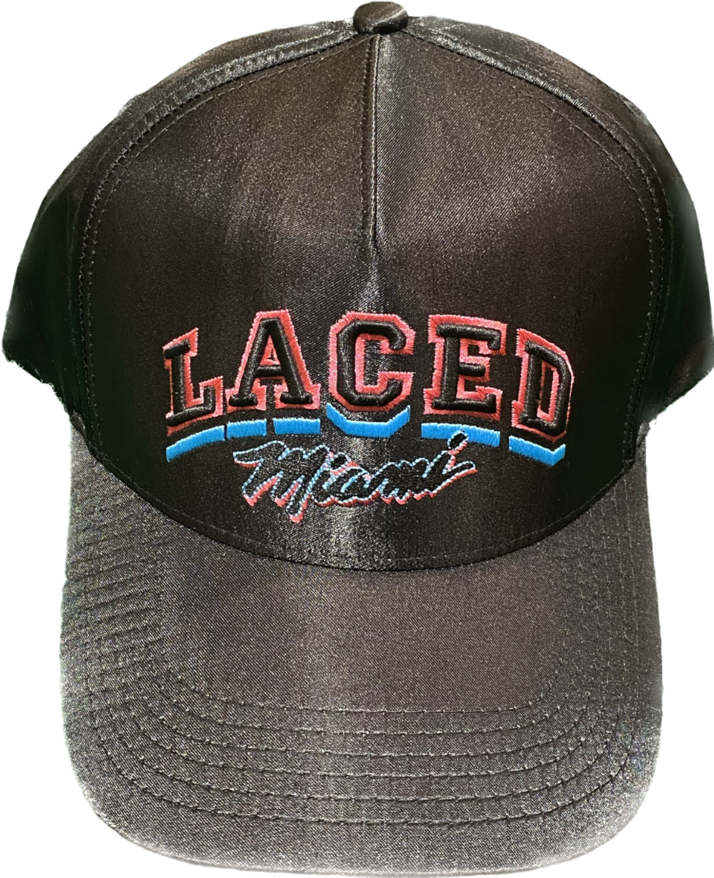 Laced 2023 Miami Snapback Black Satin