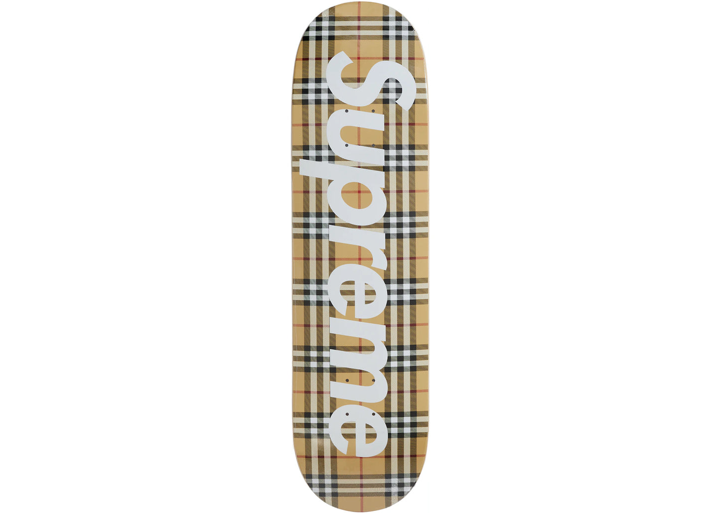 Supreme Burberry Skateboard Deck Beige