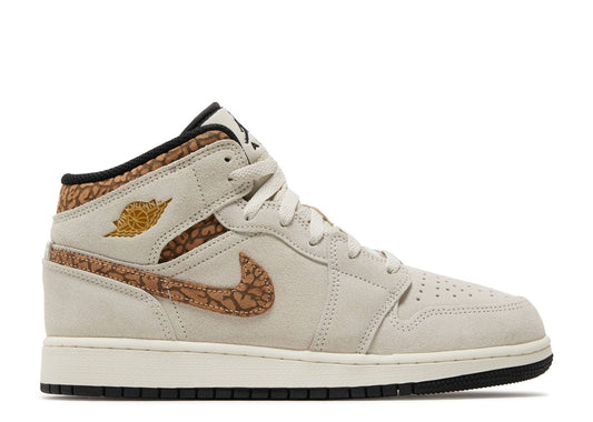 Air Jordan 1 Mid SE GS Brown Elephant