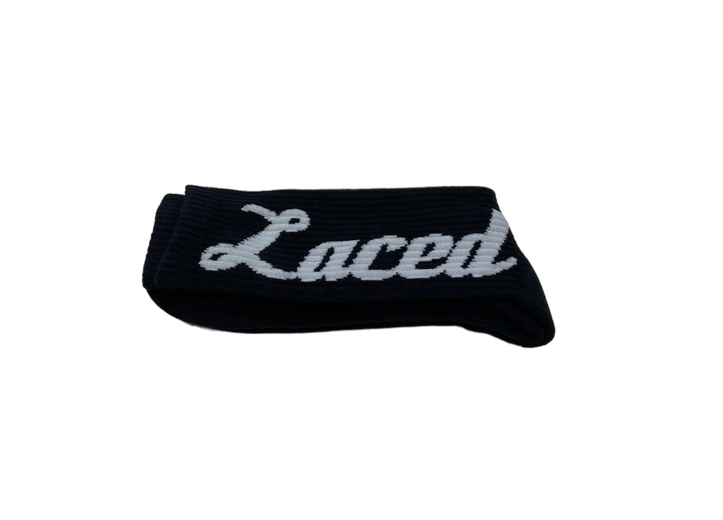 Laced Tube Socks Black/White