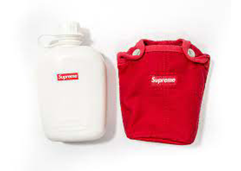 SUPREME BASIC WATER CANTEEN Red Water Bottle BOX LOGO WHITE 2012 FW12