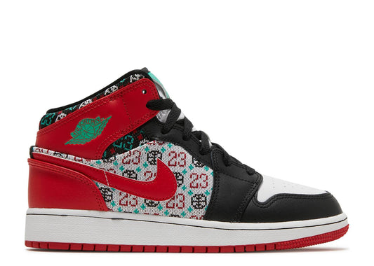 Air Jordan 1 Mid SE GS Ugly Christmas Sweater