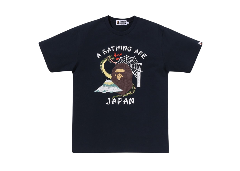 A Bathing Ape BAPE JAPANESE CULTURE TEE Navy