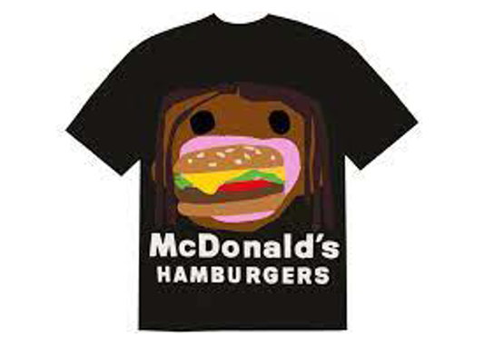 Travis Scott x CPFM 4 CJ Burger Mouth T-shirt black