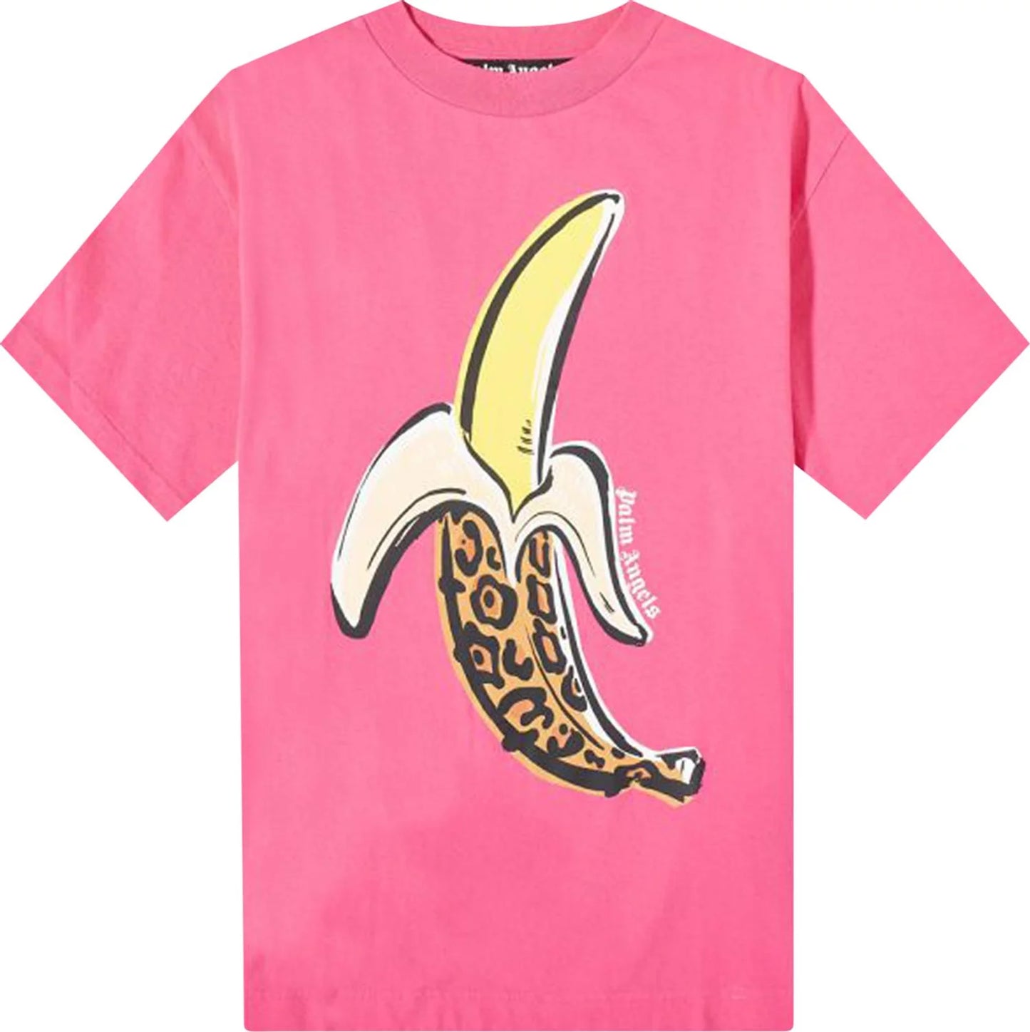 Palm Angels Leopard Banana Classic T-Shirt White/Yellow