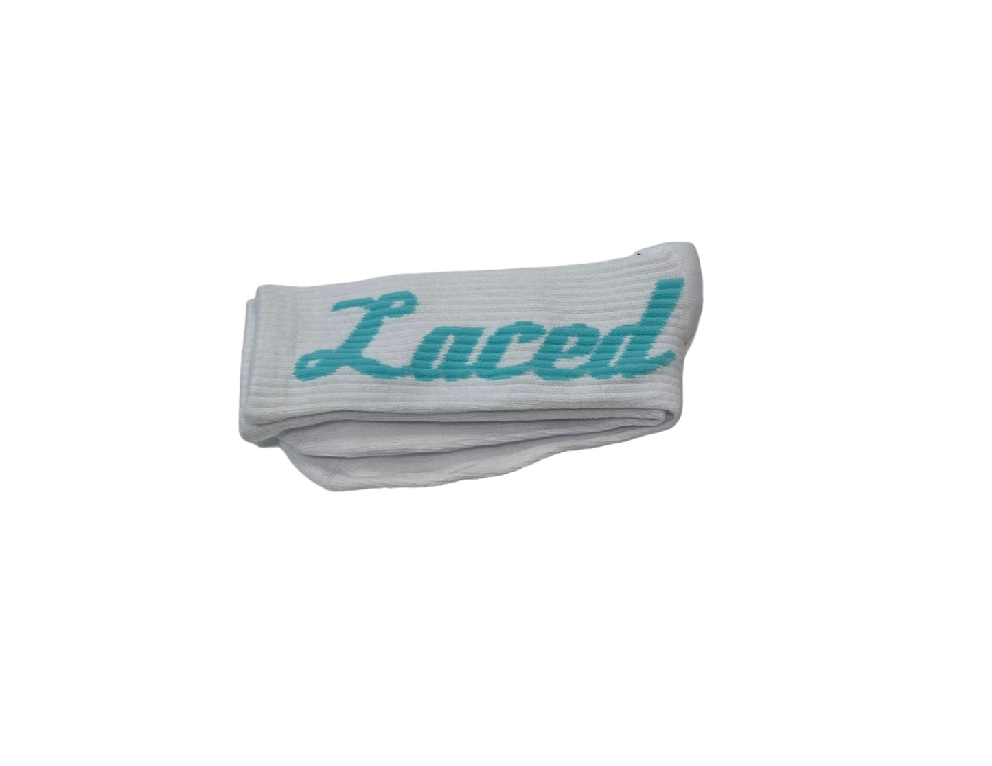 Laced Tube Socks Forest White/Teal
