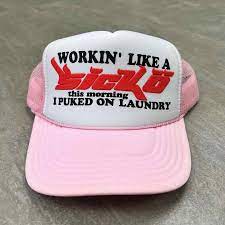 Sicko laundry trucker hat pink