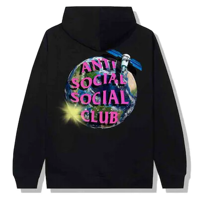 Anti Social Social Club Worldwide Hoodie Black
